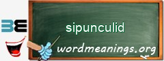 WordMeaning blackboard for sipunculid